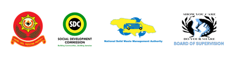 Agency logos – Jamaica Fire Brigade, Social Development Commission, NSWMA, Board of Supervision